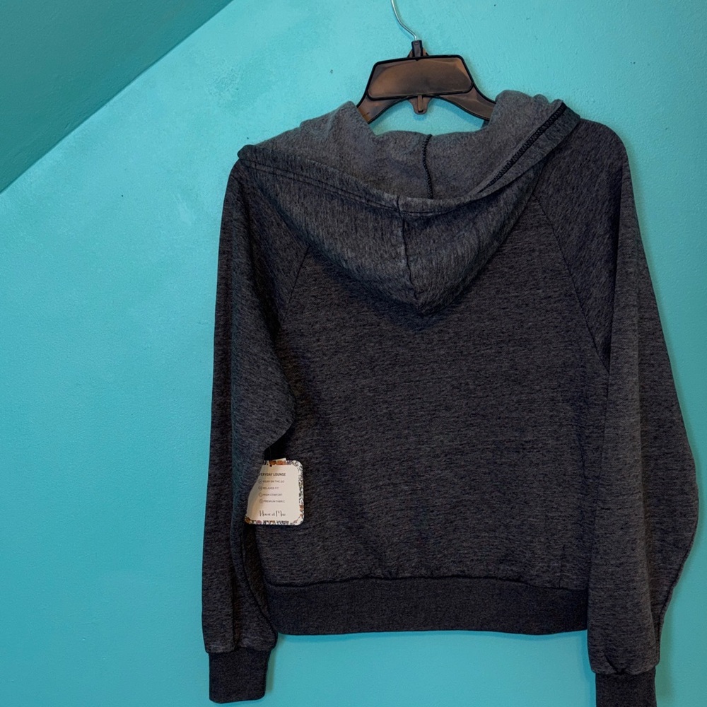 Women's Charcoal Zip-Up Hoodie